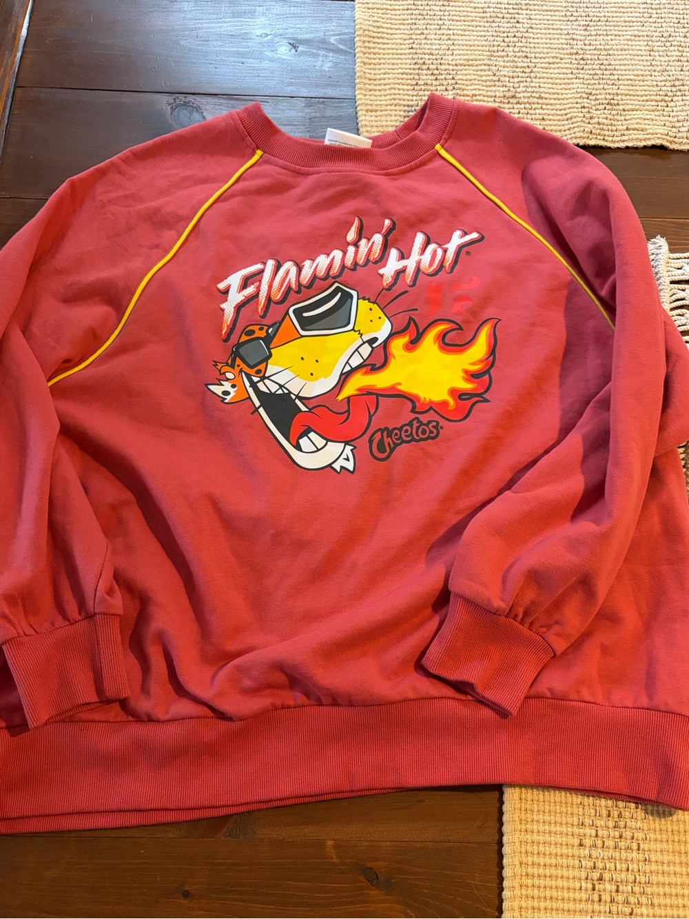 Cheetos Flamin' Hot Women’s Red Graphic Sweatshirt